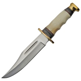 Pakistan Bowie Bone Handle: BK-PA203412BO