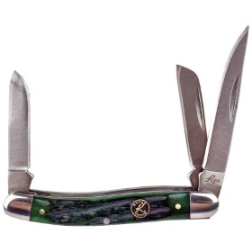Roper Knives Stockman Green Bone Carbon: BK-RP0001CGB