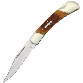 Rough Ryder Folding Hunter Amber Bone: BK-RR066