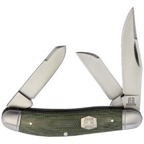 Rough Ryder Sowbelly Green Micarta Brushed: BK-RR1991