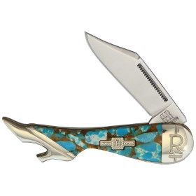 Rough Ryder Leg Knife Amber Turquoise: BK-RR2002