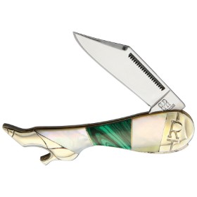 Rough Ryder Small Leg Knife Malachite: BK-RR2033