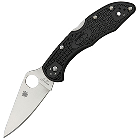 Spyderco Delica Lockback Flat Ground: BK-SC11FPBK