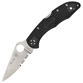 Spyderco Delica 4 Lockback Red Line: BK-SC11FPSBKRD