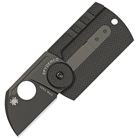 Spyderco Dog Tag Non-Locking Folder: BK-SC188CFBBKP
