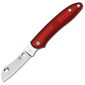 Spyderco Roadie Red Plain: BK-SC189PRD