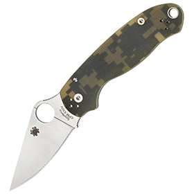 Spyderco Para 3 Satin Blade: BK-SC223GPCMO