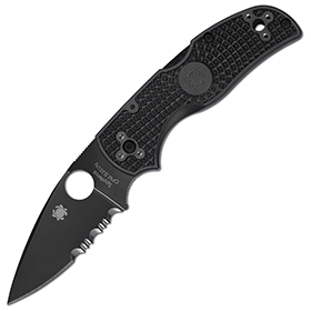 Spyderco Native 5 Lockback Black Serr: BK-SC41PSBBK5