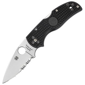 Spyderco Native 5 Lockback Serrated: BK-SC41PSBK5