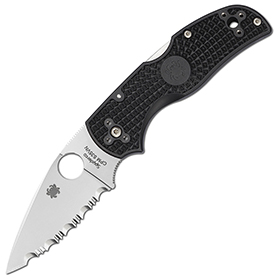 Spyderco Native 5 Lockback Serrated: BK-SC41SBK5