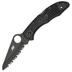 Spyderco Salt 2 Lockback Serrated: BK-SC88SBBK2