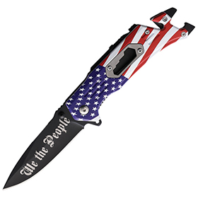 S-TEC American Flag Linerlock A/O: BK-STT2702