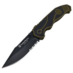 Smith & Wesson Linerlock A/O Green/Black: BK-SW1100058