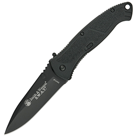 Smith & Wesson Large Black SWAT Linerlock A/O: BK-SWATLB
