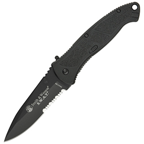 Smith & Wesson Large Black SWAT Linerlock A/O: BK-SWATLBS