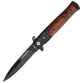 Tac Force Linerlock A/O Wood Onlay: BK-TF428WB