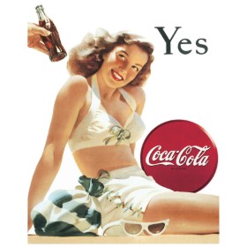 Tin Signs Coke Yes White Bathing Suit: BK-TSN1056