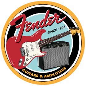 Tin Signs Fender Round: BK-TSN1858