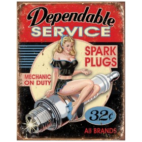 Tin Signs Dependable Service Sign: BK-TSN1991