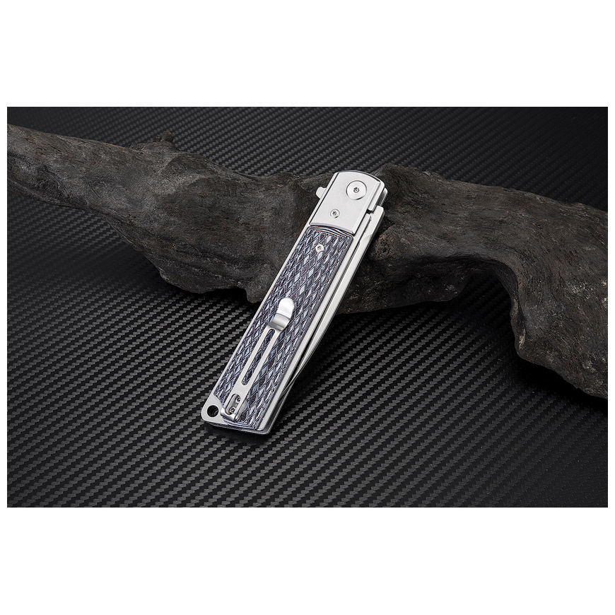 Artisan Classic Linerlock Black/White: BK-ATZ1802PBGCV3