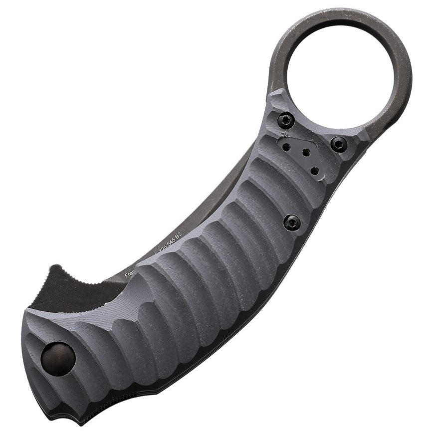 Bastinelli Creations Mako Linerlock Gray G10: BK-BAS18GPV3