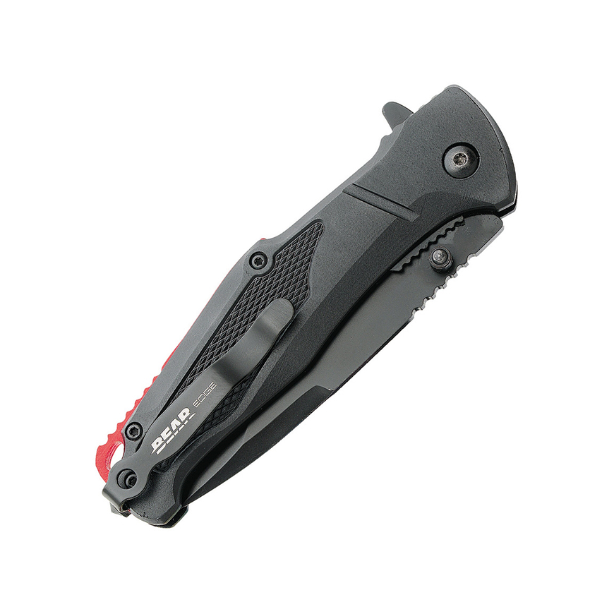 Bear Edge Linerlock A/O Black/Red: BK-BC61121V3