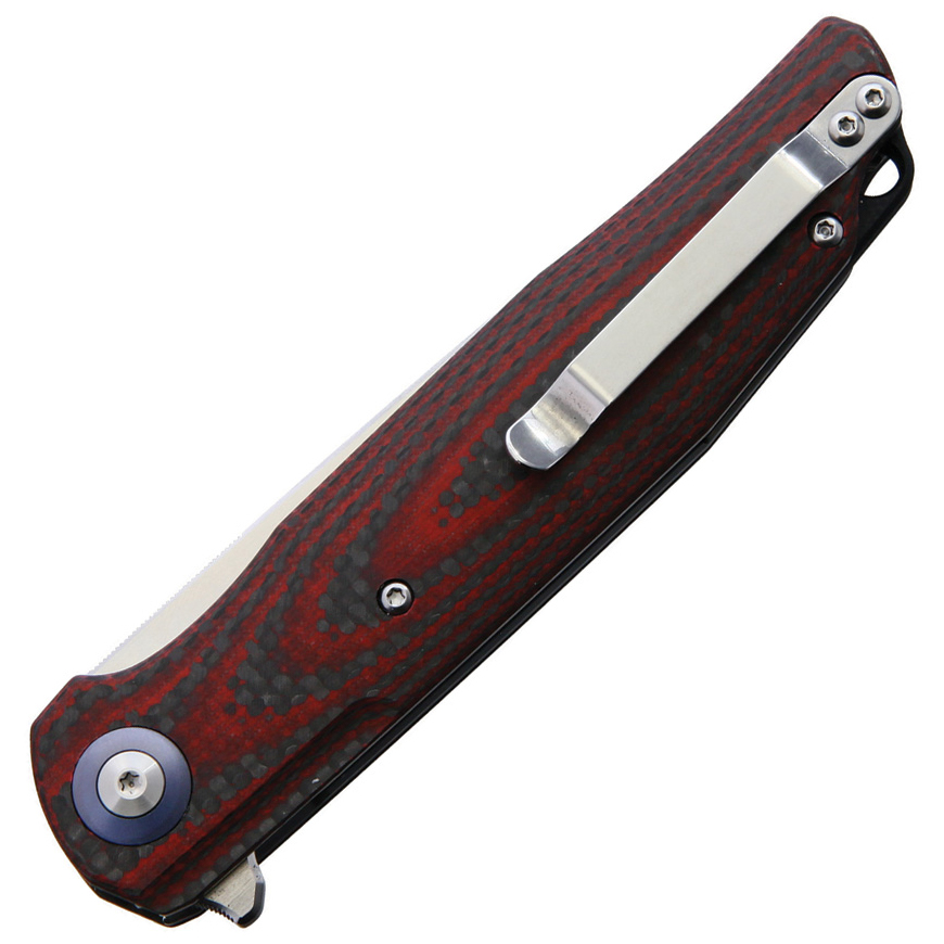 Bestech Knives Ascot Linerlock Red G10/CF: BK-BTKG19FV3