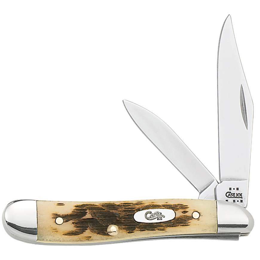 Case Cutlery Peanut Amber Bone: BK-CA045V3