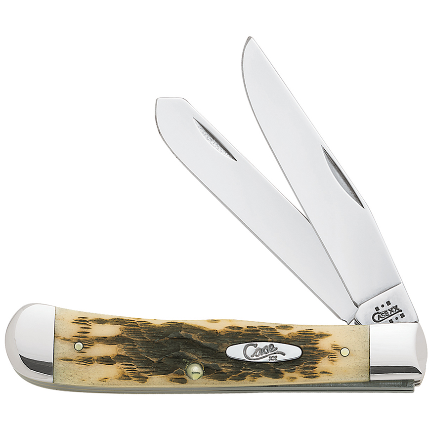 Case Cutlery Trapper Amber Bone: BK-CA163V3