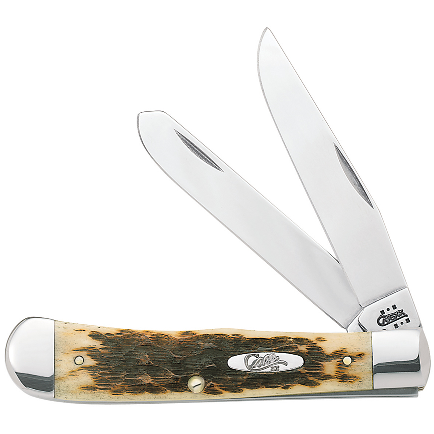 Case Cutlery Trapper Amber Bone: BK-CA164V3