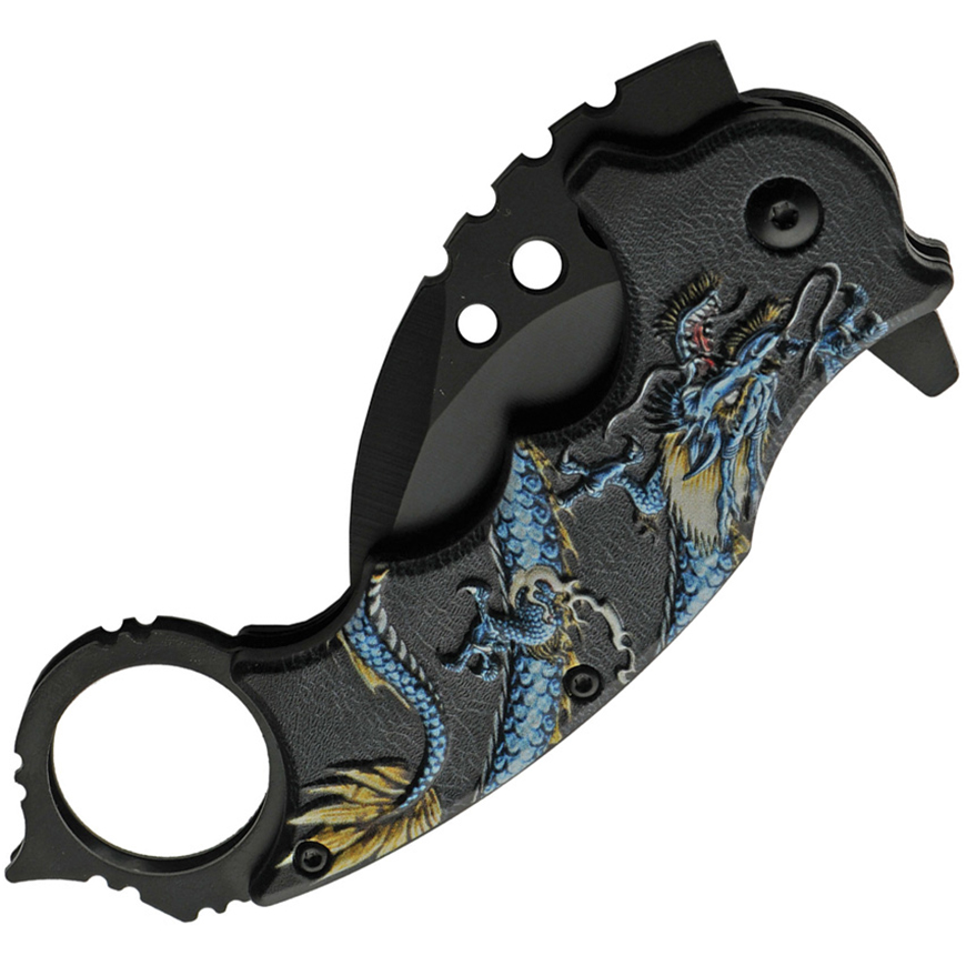 Rite Edge Dragon Linerlock A/O Blue: BK-CN300539BLV3