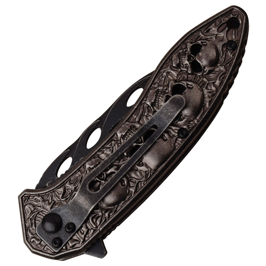 Dark Side Skull Linerlock A/O: BK-DSA055SWV3