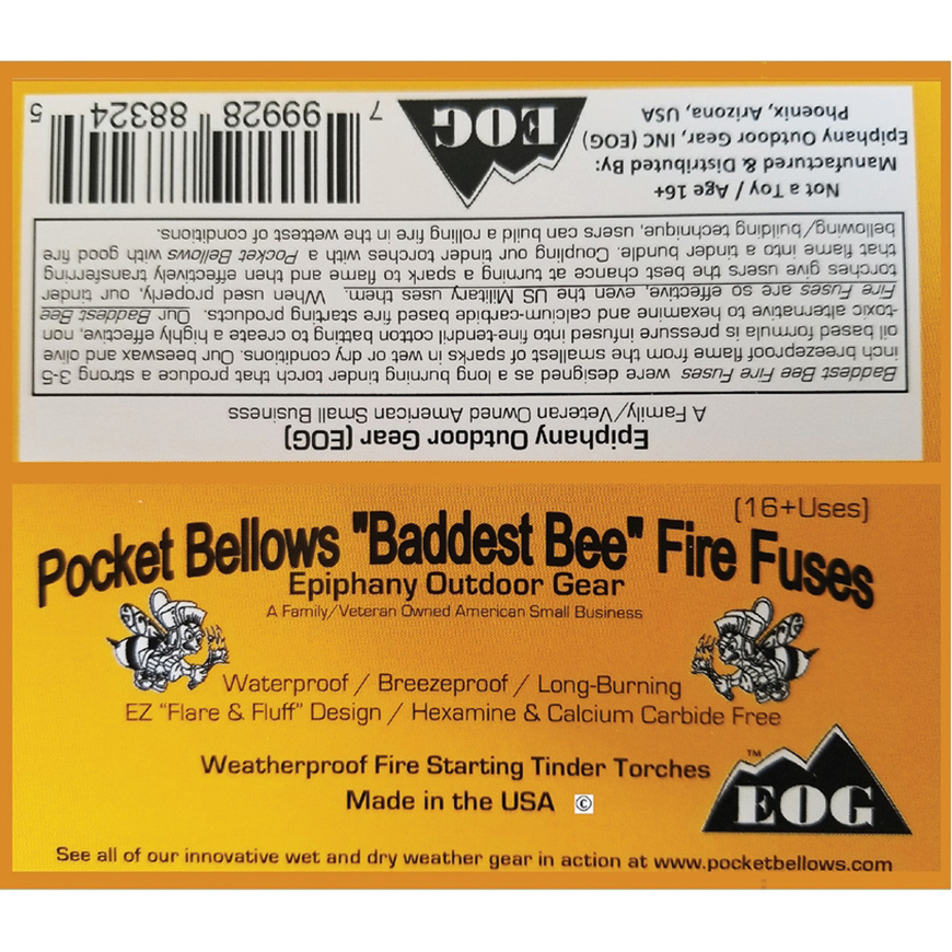Epiphany Outdoor Gear Baddest Bee Fire Fuses 3-Pack: BK-EOGBB3XV3