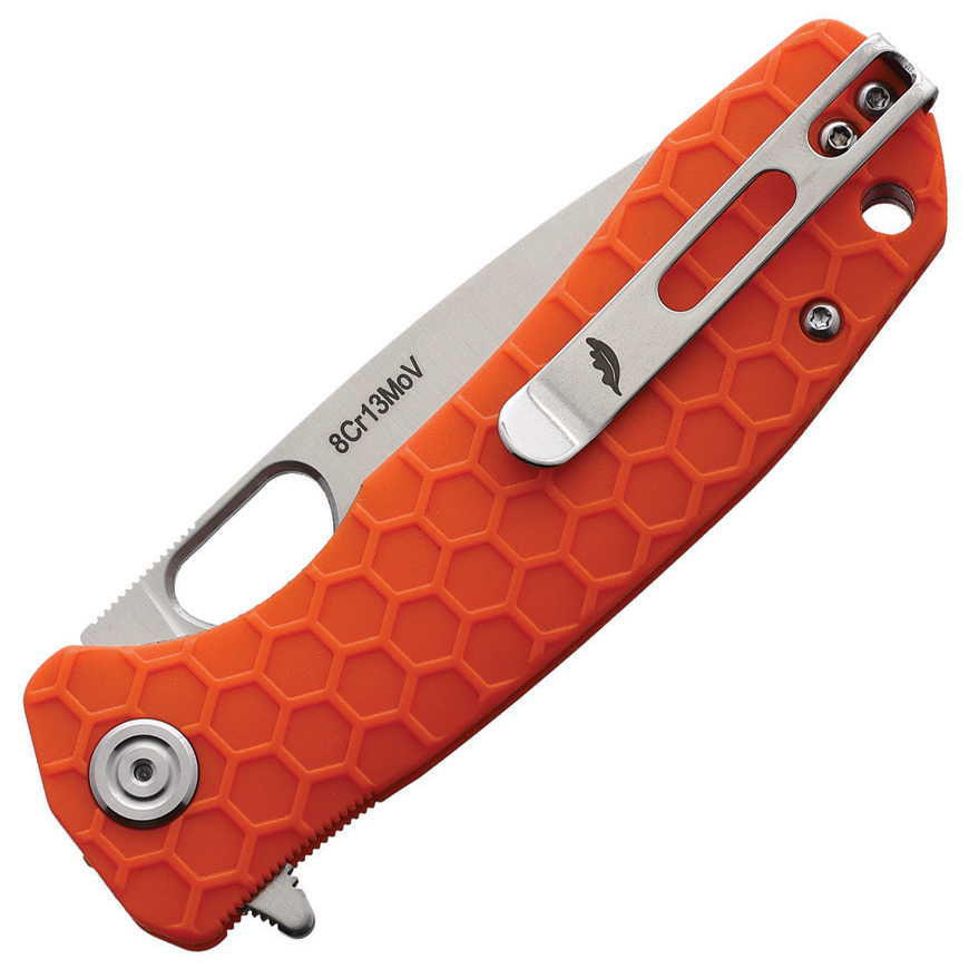 Honey Badger Knives Medium Linerlock Orange: BK-HB1019V3