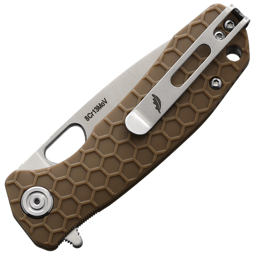 Honey Badger Knives Small Linerlock Tan: BK-HB1022V3