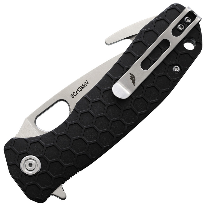 Honey Badger Knives Large Hook Linerlock Black: BK-HB1251V3