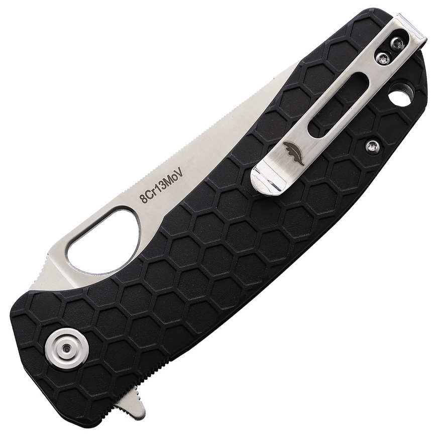 Honey Badger Knives Large Leaf Linerlock Black: BK-HB1288V3