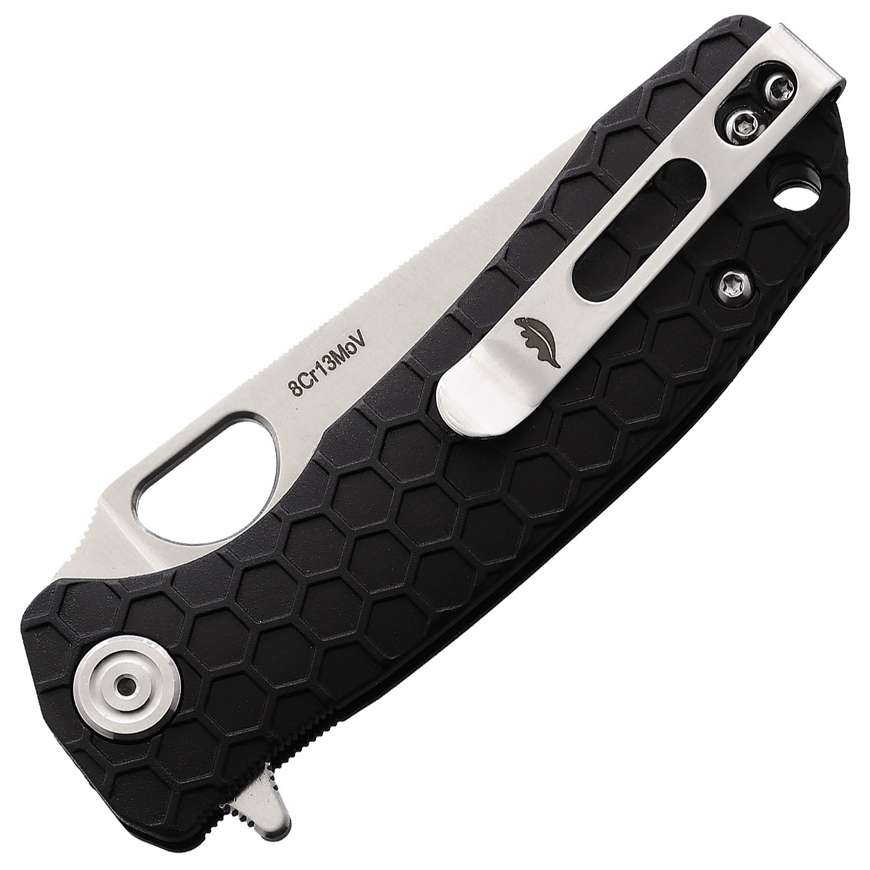 Honey Badger Knives Small Leaf Linerlock Black: BK-HB1308V3