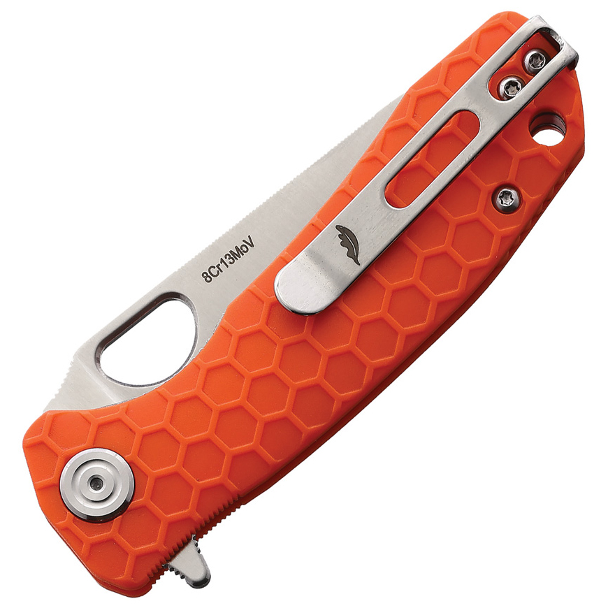Honey Badger Knives Small Leaf Linerlock Orange: BK-HB1313V3