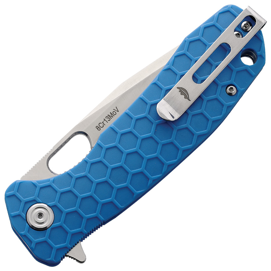 Honey Badger Knives Large Linerlock Tanto Blue: BK-HB1324V3