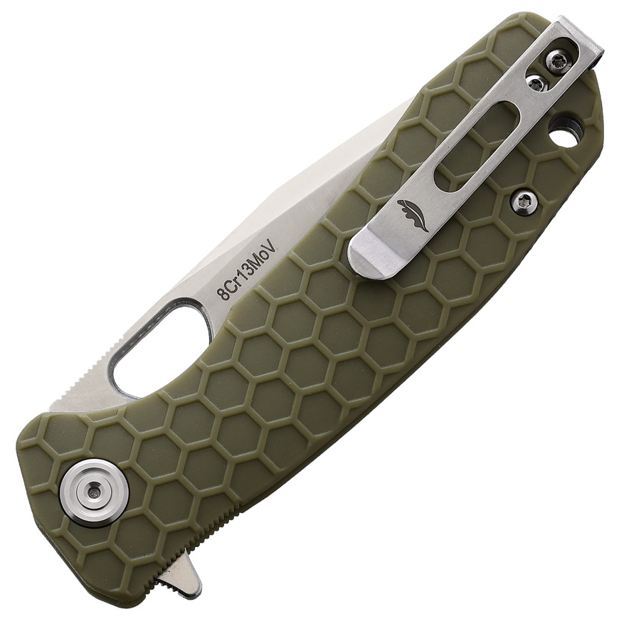 Honey Badger Knives Medium Linerlock Tanto Green: BK-HB1333V3