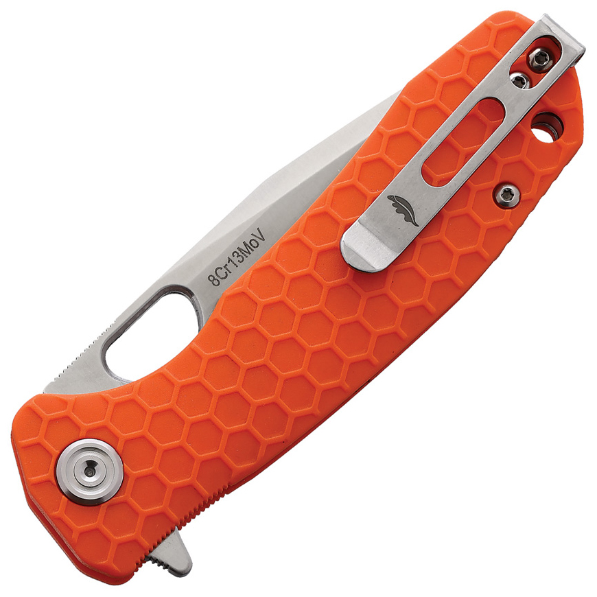 Honey Badger Knives Medium Linerlock Tanto Orange: BK-HB1336V3