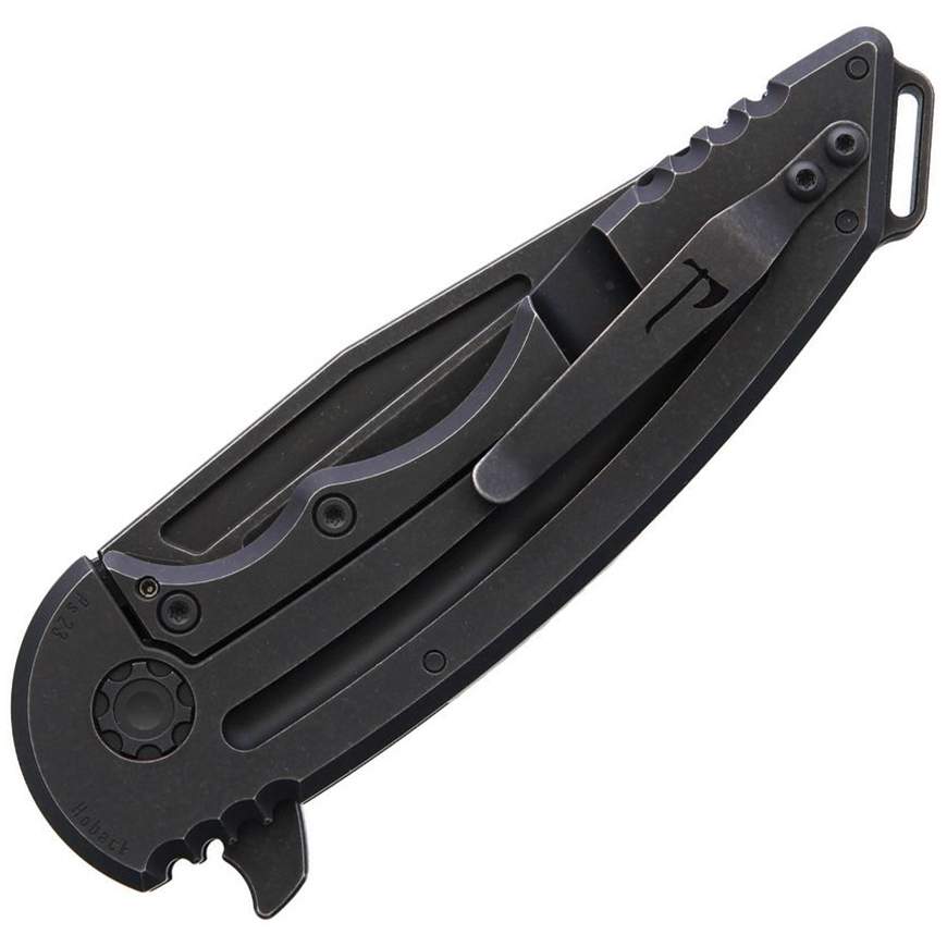 Hoback Knives Husky Framelock Titanium Black: BK-HOB017BV3