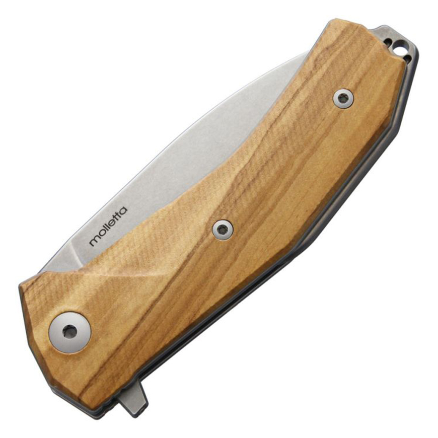 LionSTEEL KUR Linerlock Olive Wood: BK-LSTKURULV3