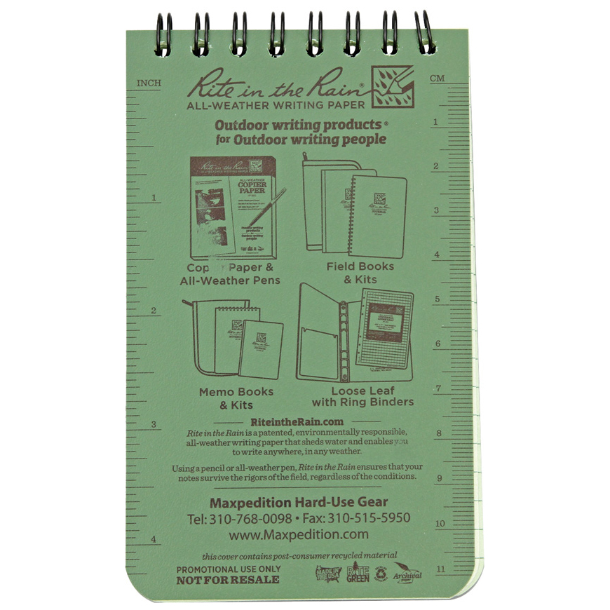 Maxpedition Waterproof Notebook: BK-MX935V3